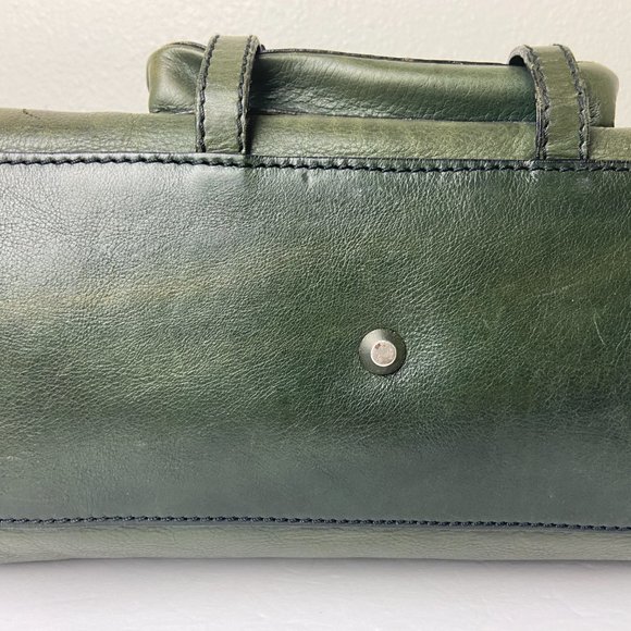 Authentic Chloe  Edith Green Leather Satchel Bag Purse Travel Bag - Picture 8 of 14